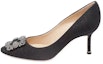Buy (W) Manolo Blahnik 黑色水晶扣高跟鞋 9XX-0711-0011