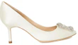 Order (W) Manolo Blahnik Stiletto 'Crystal Buckle Putih' 9XX-0316-1309