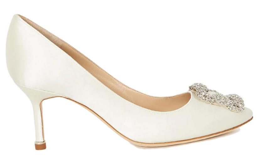(W) Manolo Blahnik Stiletto 'Crystal Buckle White' 圖 2