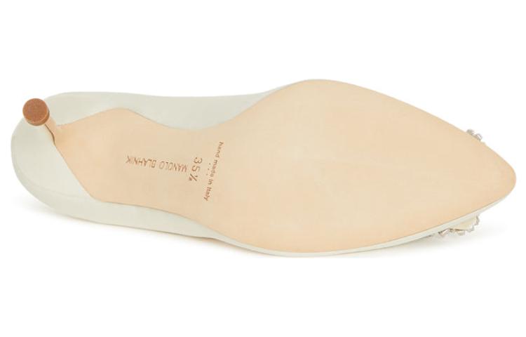 Shop (W) Manolo Blahnik Stiletto 'Crystal Buckle Putih' 9XX-0316-1309
