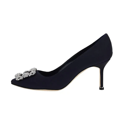 (W) Manolo Blahnik Stiletto 'Navy Crystal Fashion'