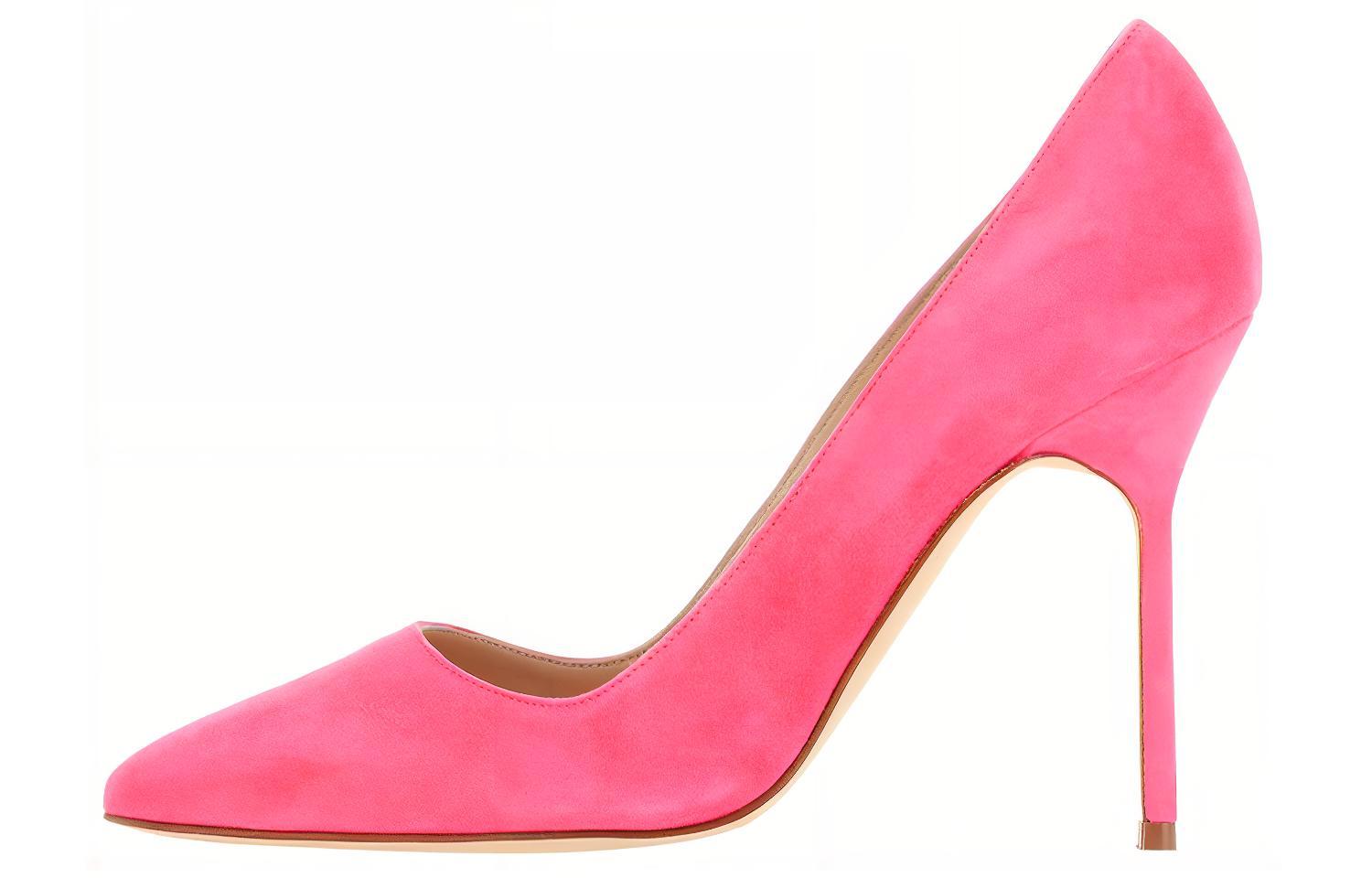 (Women) Manolo Blahnik Stiletto 'Pink Leather' 9XX-0417-6723
