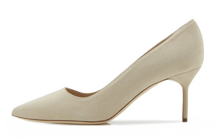 (W) Manolo Blahnik Stiletto 'Taupe Suede'