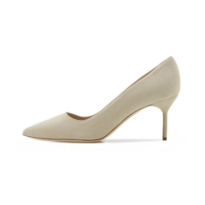 (W) Manolo Blahnik Stiletto 'Taupe Suede'