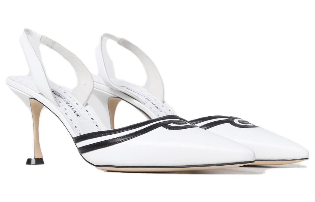Order (Women) Manolo Blahnik Stiletto 'White' 2231357-BLCKWHIT