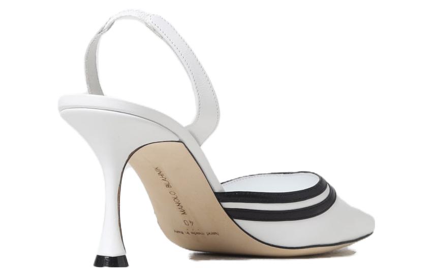 Lookbook (Women) Manolo Blahnik Stiletto 'White' 2231357-BLCKWHIT