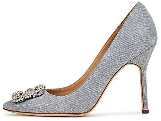 MANOLO BLAHNIK 時尚尖頭 細跟 高跟鞋10.5cm 女款 銀色 Buy MANOLO BLAHNIK 時尚尖頭 細跟 高跟鞋10.5cm 女款 銀色