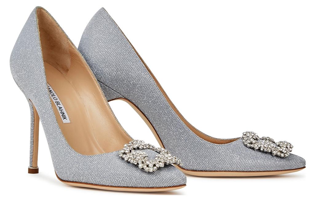 (W) Manolo Blahnik Stiletto High Heels 'Metallic Silver' 圖 3