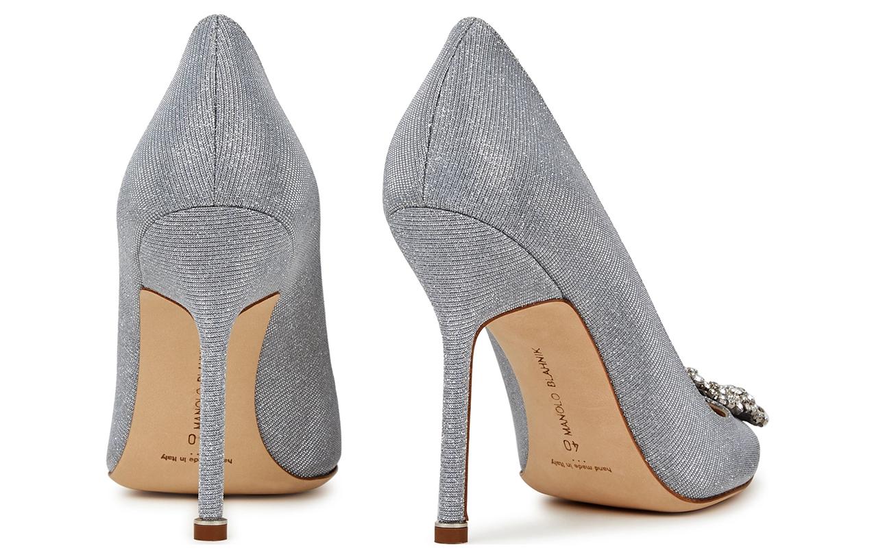 (W) Manolo Blahnik Stiletto High Heels 'Metallic Silver' 圖 4