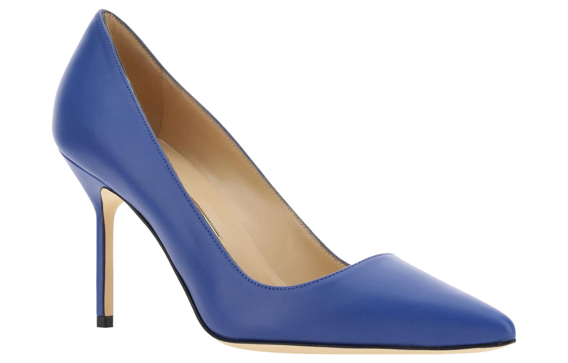 Lookbook (Women) Manolo Blahnik Stiletto Mules 'Blue Pointed Toe' 9XX-0464-4326