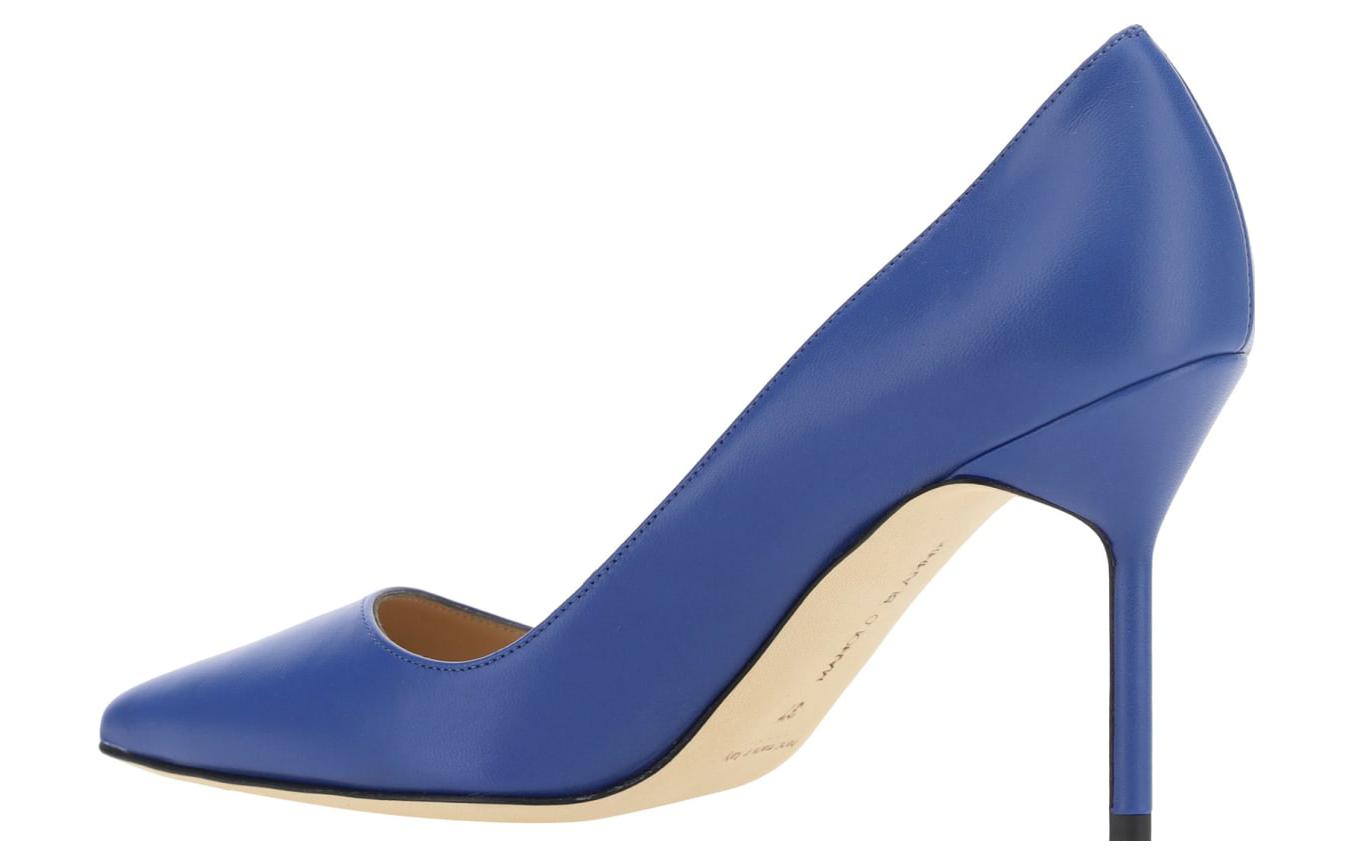 Shop (Women) Manolo Blahnik Stiletto Mules 'Blue Pointed Toe' 9XX-0464-4326