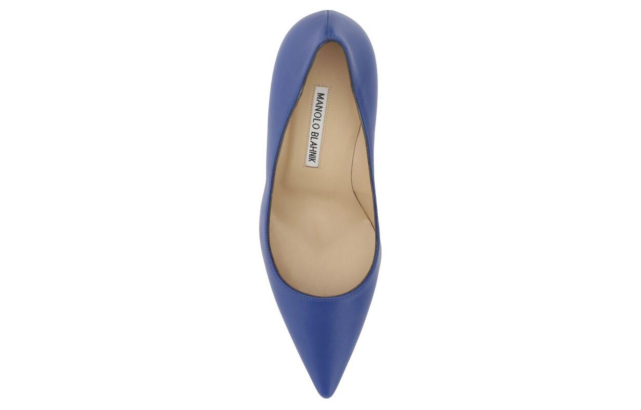 Purchase (Women) Manolo Blahnik Stiletto Mules 'Blue Pointed Toe' 9XX-0464-4326