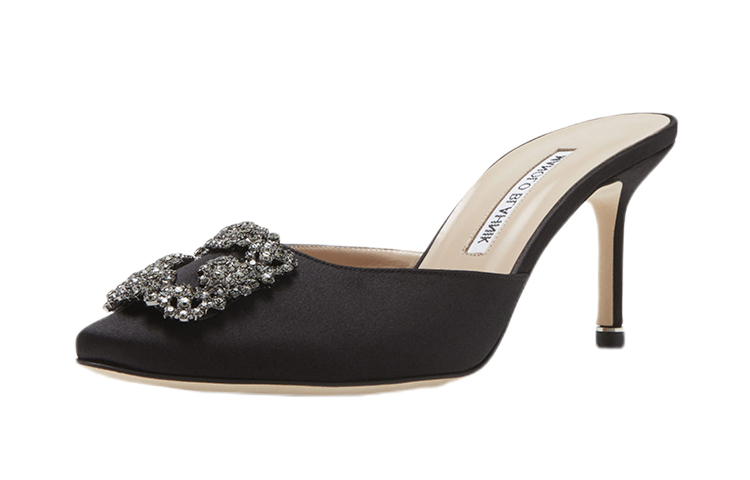 Shop (W) Manolo Blahnik Mules Stiletto Punta 7cm ''Nero Moda'' 9XX-0726-0054