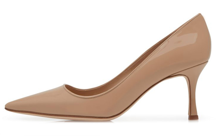 (Women) Manolo Blahnik Stiletto Pumps 'Light Beige Patent' 220-0623-0001
