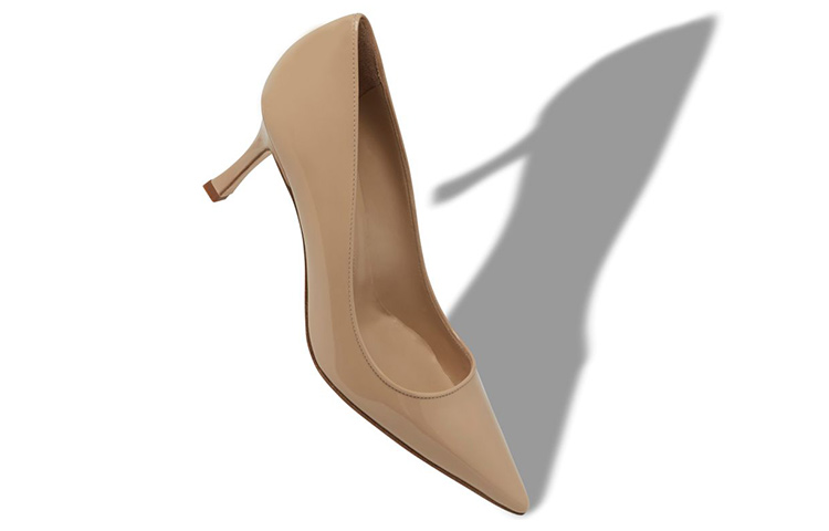 Lookbook (W) Sepatu Hak Tinggi Manolo Blahnik 'Light Beige Patent' 220-0623-0001
