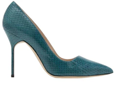 Order MANOLO BLAHNIK 皮革尖頭高跟鞋 女式 綠松石色