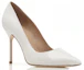 Order (Women) Manolo Blahnik Stiletto Pumps 'White Leather' 320-1430-0004