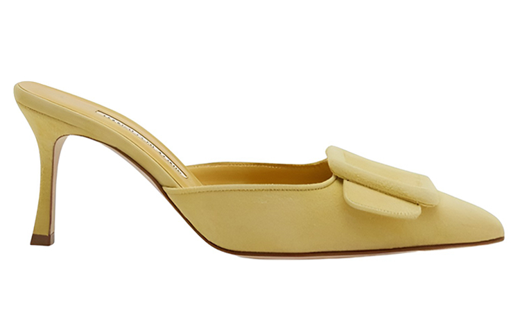 (W) Manolo Blahnik Suede Pumps 'Pale Yellow' 圖 2
