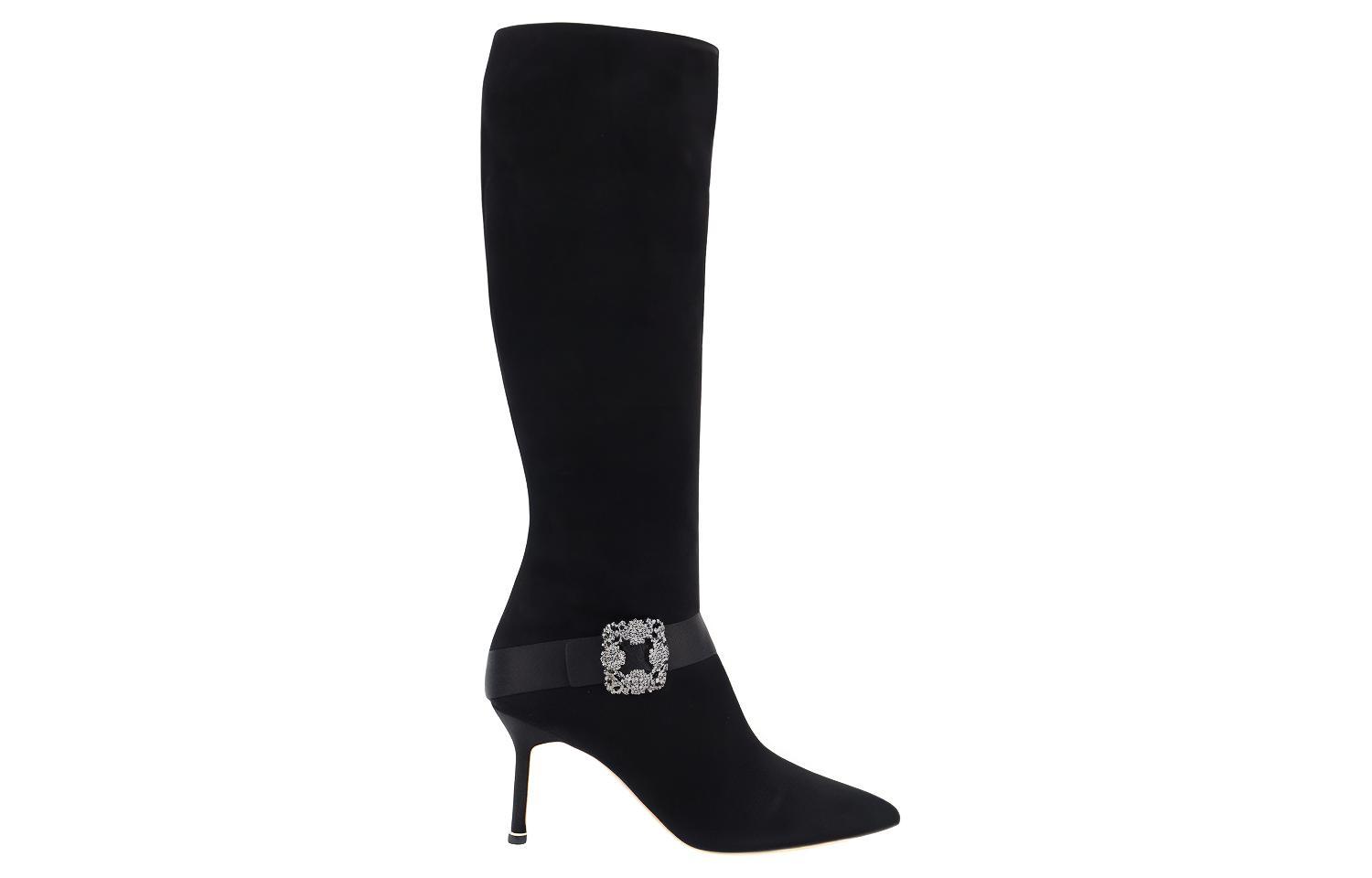 (W) Manolo Blahnik Tall Boots 'Black Swarovski Crystal' 圖 2