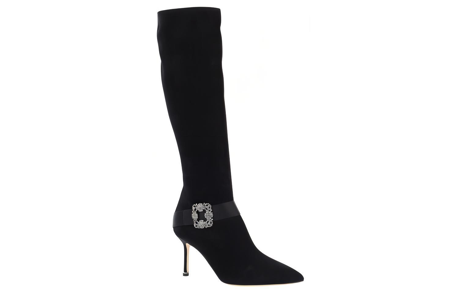 (W) Manolo Blahnik Tall Boots 'Black Swarovski Crystal' 圖 3