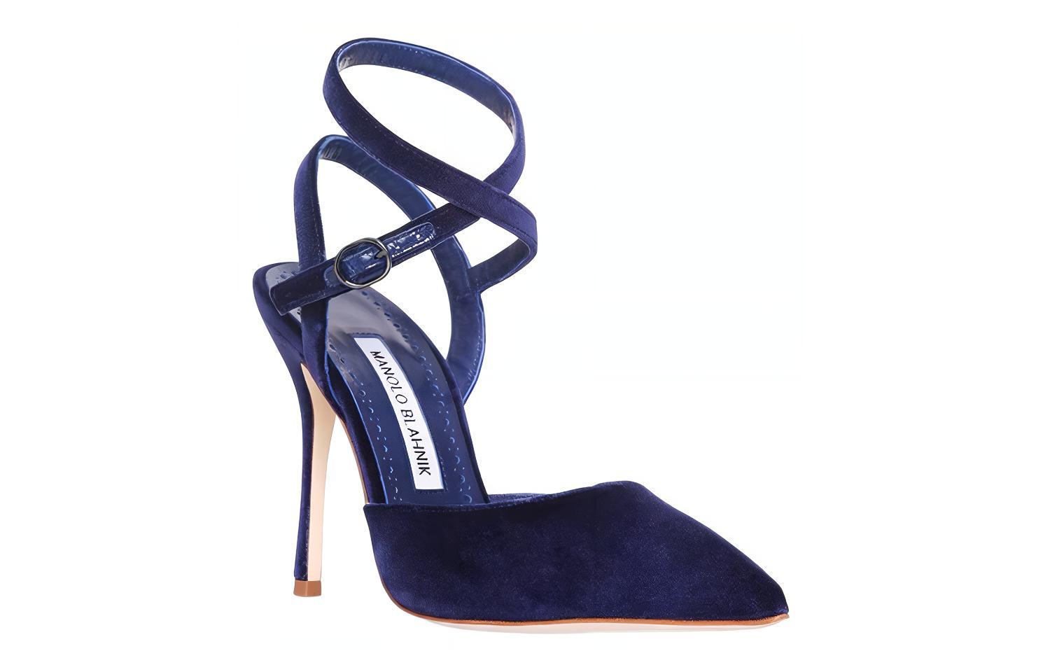 (W) Manolo Blahnik Tidra 'Navy Velvet' 圖 2