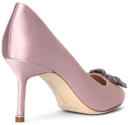 (W) マノロブラニク ベルベットクリスタルバックル ハイヒール (コーラルピンク) 9XX0662-8808 Shop (W) マノロブラニク ベルベットクリスタルバックル ハイヒール (コーラルピンク) 9XX0662-8808