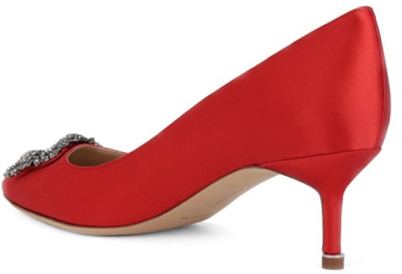 (W) Manolo Blahnik Velvet Crystal Buckle Mid-Heel 'Merah' 9XX0661-6208 Lookbook (W) Manolo Blahnik Velvet Crystal Buckle Mid-Heel 'Merah' 9XX0661-6208