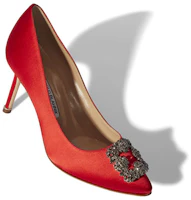 Lookbook (W) Manolo Blahnik 红色扣饰丝绒高跟鞋 9XX-0662-0033