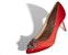 (W) Manolo Blahnik Velvet High Heels 'Red Jewel Buckle' Tumit Tinggi Baldu Merah. 9XX0662-6208