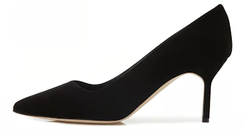 (Women) Manolo Blahnik Velvet Pointed Toe High Heels 'Black' 319-1133-0001 (Women) Manolo Blahnik Velvet Pointed Toe High Heels 'Black' 319-1133-0001