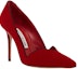 Order (W) 마놀로 블라닉 레드 벨벳 포인티드 하이힐 322-2159-0001