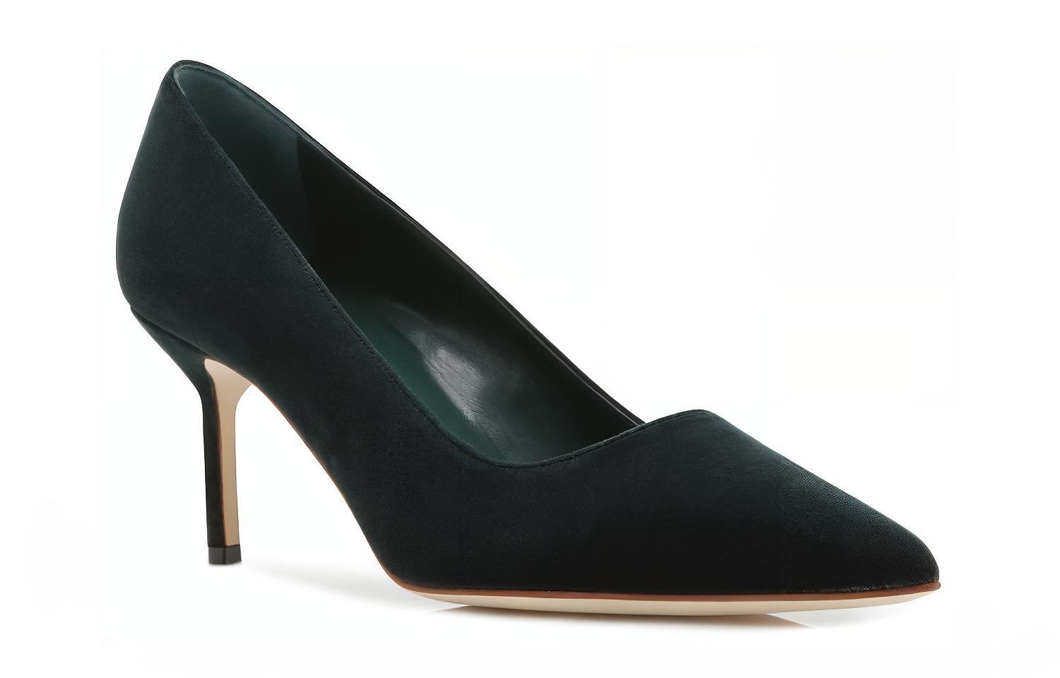 (W) Manolo Blahnik Velvet Pointed Toe High Heels 'Deep Green' 圖 2