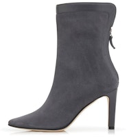 (Women) Manolo Blahnik Zippered Ankle Boot 'Grey Suede' 322-2401-0004 (Women) Manolo Blahnik Zippered Ankle Boot 'Grey Suede' 322-2401-0004