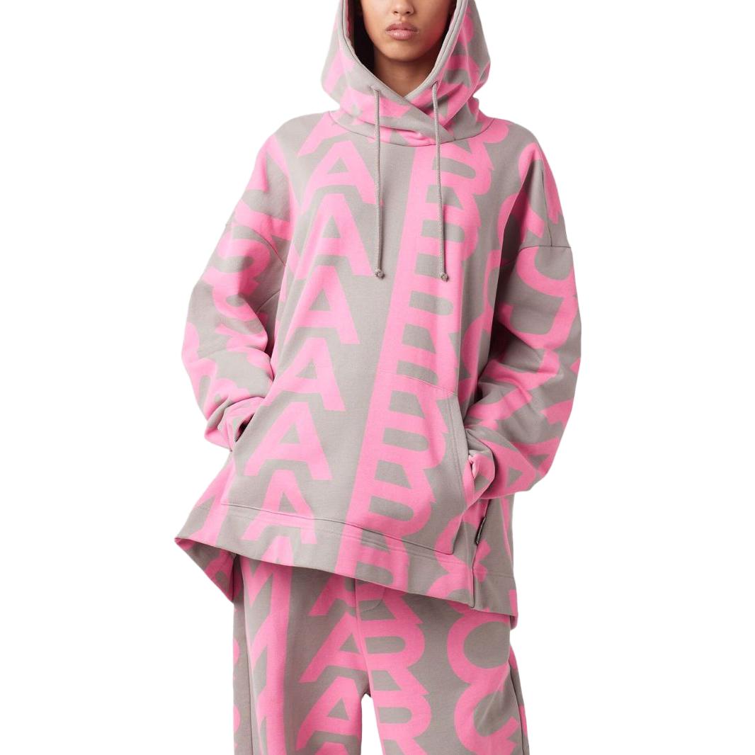 Shop (W) MARC JACOBS Logo Cetakan Seluruh Hoodie Pink Wanita. C632P26SP22296