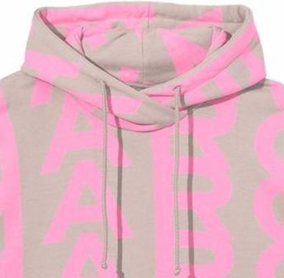 (W) MARC JACOBS Logo Cetakan Seluruh Hoodie Pink Wanita. C632P26SP22296 Details for (W) MARC JACOBS Logo Cetakan Seluruh Hoodie Pink Wanita. C632P26SP22296