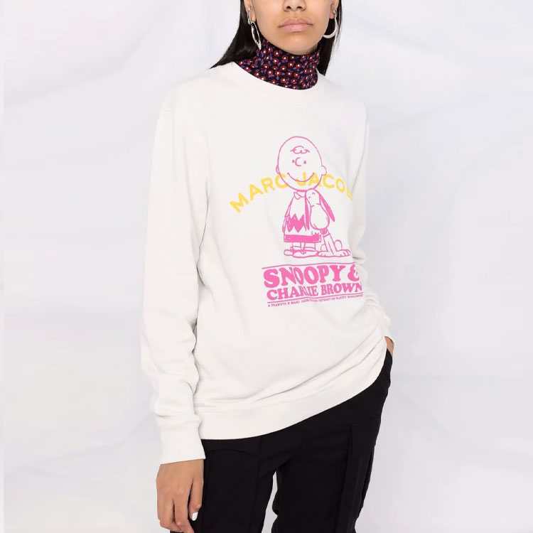 Details for (W) Marc Jacobs x Peanuts 卡通印花圆领卫衣 白色 C604P29PF1177
