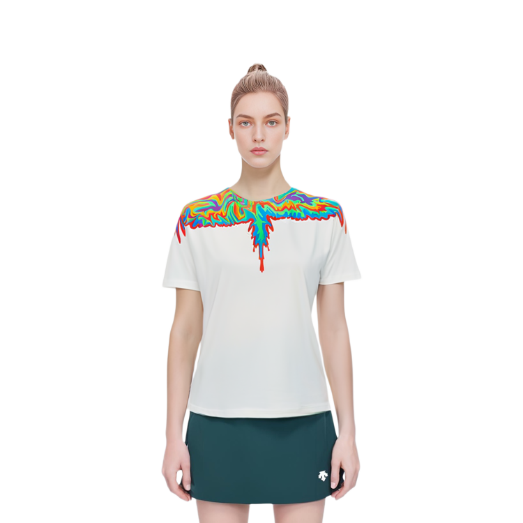 Details for (W) Marcelo Burlon Milan 翼印花寬鬆版型T恤 CMAA018F20JER0020184