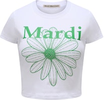 (Women) Mardi Mercredi Daisy Print Cropped Short Sleeve T-Shirt. MBB2MTEEC091-1 (Women) Mardi Mercredi Daisy Print Cropped Short Sleeve T-Shirt. MBB2MTEEC091-1