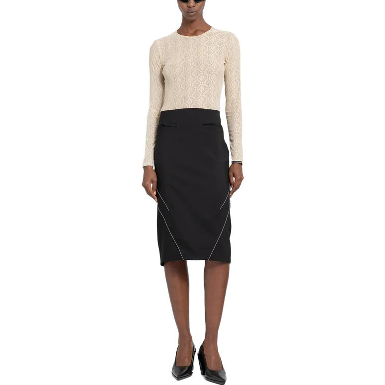 Details for (W) Marine Serre Baju Hitam Slim Fit Lengan Panjang Kotak-Kotak. WTO068CJER0006BK99