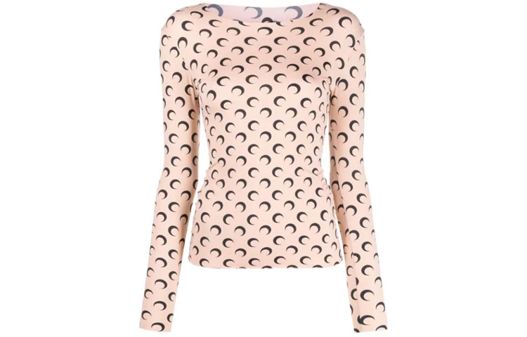 Lookbook (W) Marine Serre Baju Lengan Panjang Slim Fit Cetakan Bulan Sabit T068ICONWSS2209