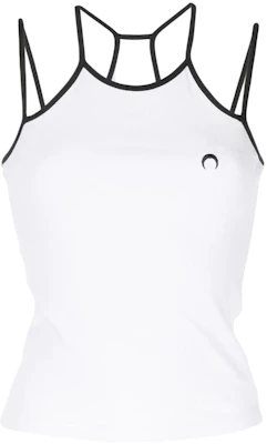 (Women) Marine Serre White Sleeveless Tank Top with Back Logo Detailing T353SS23WS23 Buy (Women) Marine Serre White Sleeveless Tank Top with Back Logo Detailing T353SS23WS23