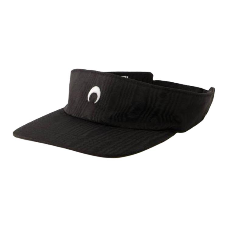 (Women) Marine Serre Crescent Moon Embroidered Polyester Black Sun Hat Women UHG037