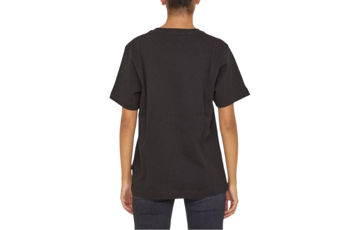 Lookbook (W) Marine Serre FW22 黑色Logo印花短袖圓領T恤 T129FW22M00