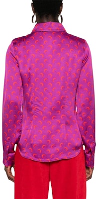 (W) Camisa Manga Larga Púrpura Estampada Marine Serre FW24 Dobladillo Curvado. WSI023ACWOV0035PU40-PURPLE Shop (W) Camisa Manga Larga Púrpura Estampada Marine Serre FW24 Dobladillo Curvado. WSI023ACWOV0035PU40-PURPLE