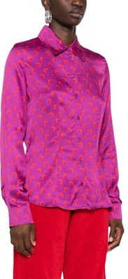 (W) Camisa Manga Larga Púrpura Estampada Marine Serre FW24 Dobladillo Curvado. WSI023ACWOV0035PU40-PURPLE Purchase (W) Camisa Manga Larga Púrpura Estampada Marine Serre FW24 Dobladillo Curvado. WSI023ACWOV0035PU40-PURPLE