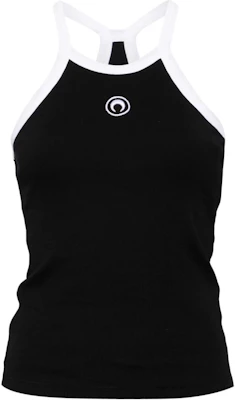 (Women) Marine Serre FW24 Slim Embroidered Black Sleeveless Tank Top. WTT011ACJER0011F24-BLACK Buy (Women) Marine Serre FW24 Slim Embroidered Black Sleeveless Tank Top. WTT011ACJER0011F24-BLACK