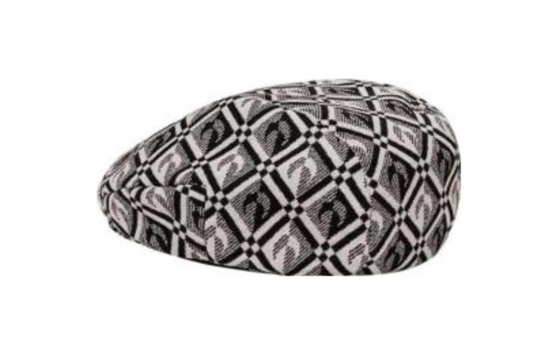 Order (W) Topi Beret Wanita Marine Serre Geometric Jacquard Kelabu. A078FW22X00BLACK