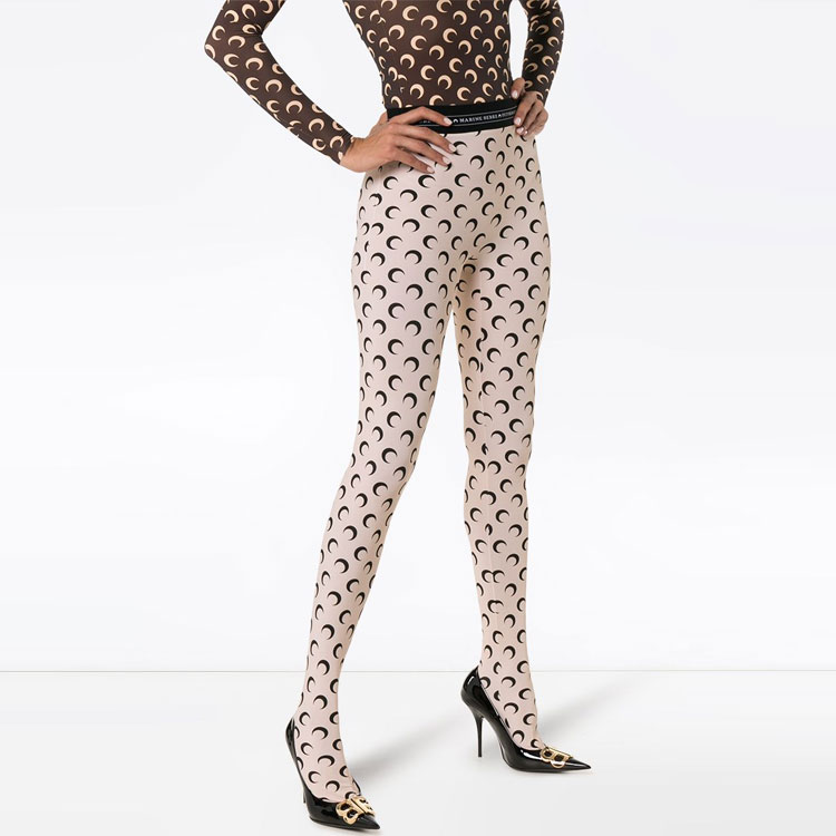 Lookbook (W) Marine Serre 月亮印花緊身褲 女士 米色 JE10FW18ALOVRMOONTAN