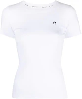 (Women) Marine Serre SS21 Slim-Fit Logo Embroidered T-Shirt White T067ICONWJERCO0029 (Women) Marine Serre SS21 Slim-Fit Logo Embroidered T-Shirt White T067ICONWJERCO0029
