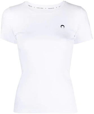 (Women) Marine Serre SS21 Slim-Fit Logo Embroidered T-Shirt White T067ICONWJERCO0029 Buy (Women) Marine Serre SS21 Slim-Fit Logo Embroidered T-Shirt White T067ICONWJERCO0029